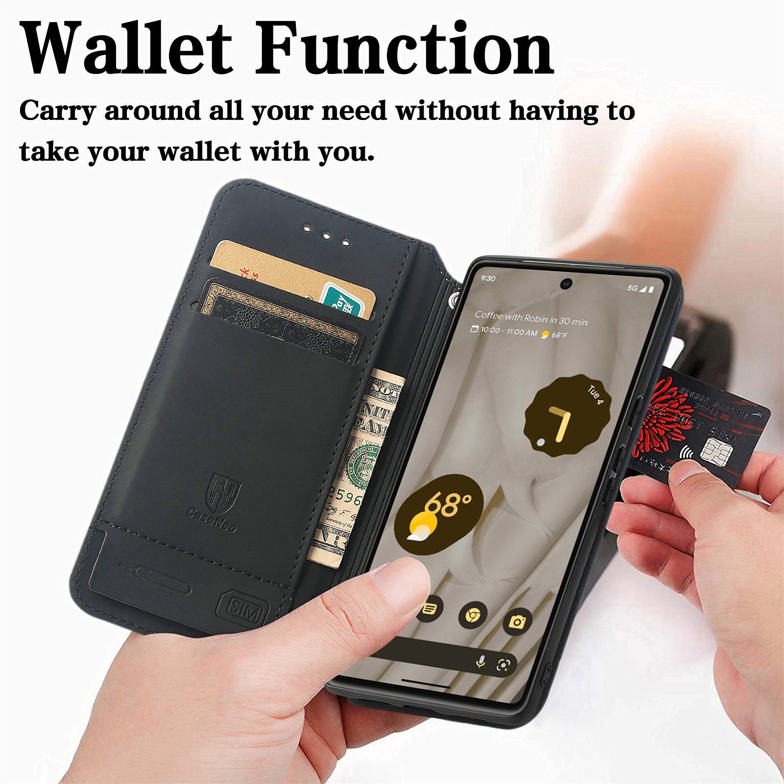CASENEO 001 Series for Google Pixel 7a 5G Anti-drop Leather Wallet Case RFID Blocking Pattern Printing Magnetic Auto-closing Cell Phone Stand Cover CASENEO 001 Series for Google Pixel 7a 5G Anti-drop Leather Wallet Case RFID Blocking Pattern Printing Magnetic Auto-closing Cell Phone Stand Cover